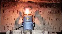 Lampe à acétylène, modèle français de marque Arras, type T3.