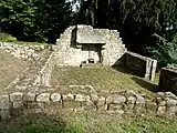 Vestiges de la ferme de Kergoët incendiée par les allemands le 1er juillet 1944.