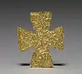 Croix de feuille d'or lombarde.