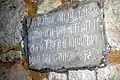 Inscription gothique, 1402