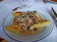 Lapin aux champignons.
