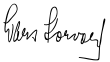 Signature de Lars Korvald