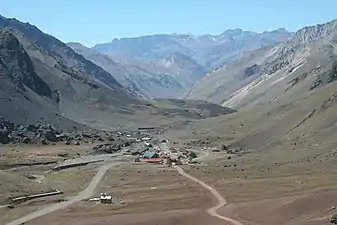 Las Cuevas (es) sur la Nationale 7 (ancienne route inca) en 2008