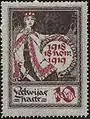 Timbre postal letton. 1919.