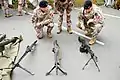 Soldats lettons avec des mitrailleuses MG3, FN MAG et HK21