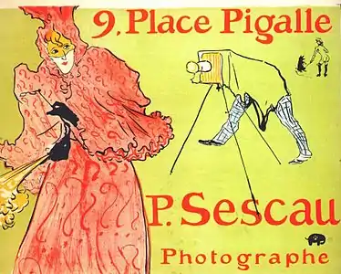 Henri de Toulouse-Lautrec, Affiche publicitaire pour l'atelier de Paul Sescau (1896).