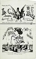 Première page de revue satirique.