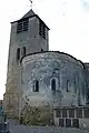 Le chevet de l'église (nov.&nbsp;2010)