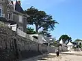 Villas le long de la plage