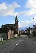 La rue de l'église actuelle rue de la24e-Division-Britannique.