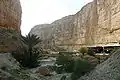 Lit de l'oued au milieu des gorges.