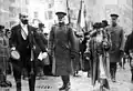 Le maire accueillant le général Pershing.