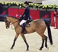 Kevin Staut et Le Prestige St-Lois*de Hus lors la Finale Top Ten Rolex IJRC à Paris (décembre 2011).