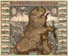 Claes Jansz. Visscher, Leo Belgicus, 1609.