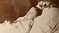 Le prince Léopold sur son lit de mort.