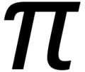 Lettre pi représentant le nombre irrationnel.