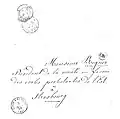 Copie de l'adresse de la lettre de l'instituteur Munsch