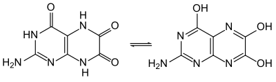 Tautomérie de la leucoptérine