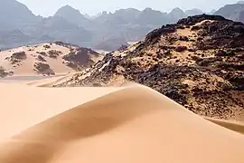 photographie du désert libyen.