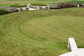 Traces du cratère.