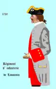 régiment de Limousin de 1720 à 1734