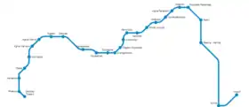 Voir la carte de la ligne.