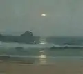 Moonlight Over the Coast, peinture à l'huile sur toile, sans date