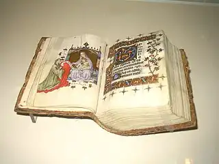 Le livre d'heures de Marguerite de Clèves, XIVe siècle.