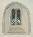 Lancettes jumelées sous un arc plein-cintre, église de Little Faringdon (Oxfordshire).