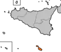 Carte de la Sicile et de Malte, en orange Malte