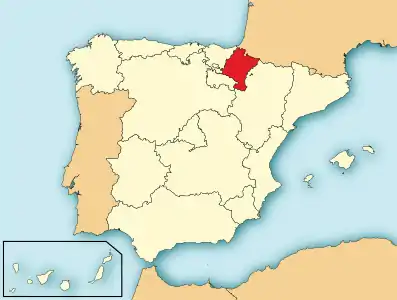 Situation de la Navarre.