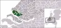 Voorne-Putten, (carte datant d'avant la réalisation du Maasvlakte)