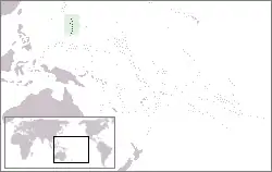 Carte montrant les Îles Mariannes du Nord