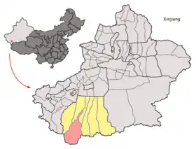 Localisation de Hotan ou Khotan