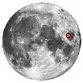 Localisation du cratère Picard sur la Lune.