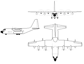 vue en plan de l’avion