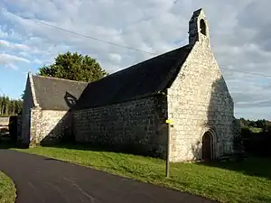 Façade nord de la chapelle de Kerlenat.