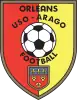 Logo en forme d'écu avec la moitié gauche rouge et l'autre côté jaune.