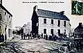 Lohuec ː le haut de la Place du Bourg vers 1910 (carte postale).