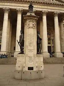 London Troops War Memorial&nbsp;(en) (1920), Londres, Royal Exchange.