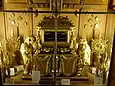 Reliquaire-lanterne du cheveu de la Vierge et fragment de la Sainte-Tunique.
