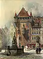 Aquarelle de Lorenz Ritter, vers 1900