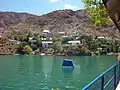 Lac Los Reyunos, 35&nbsp;km à l'ouest de San Rafael sur le Río Diamante