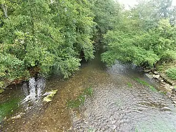 La Loue au pont du bourg de Saint-Pantaly-d'Excideuil.