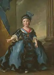 Le duc de Bourgogne, par Jean-Marc Nattier (1754) château de Versailles.