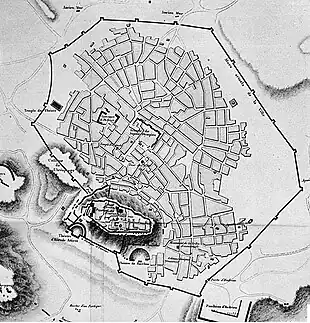 plan de ville en noir et blanc