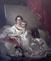 Portrait de Madame Louis Gallait et de sa fille (1848), Bruxelles, musées royaux des beaux-arts de Belgique.