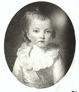 Le dauphin Louis-Joseph-Xavier d'après Élisabeth Vigée Le Brun, École française du XVIIIe&nbsp;siècle.