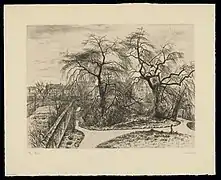 Louise Danse, Hiver (Jardin), Bibliothèque Royale de Belgique
