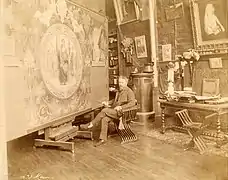 No 115 : Luc-Olivier Merson dans son atelier.
